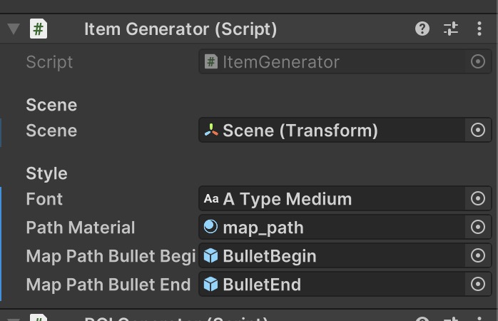 Fields of the Item Generator
